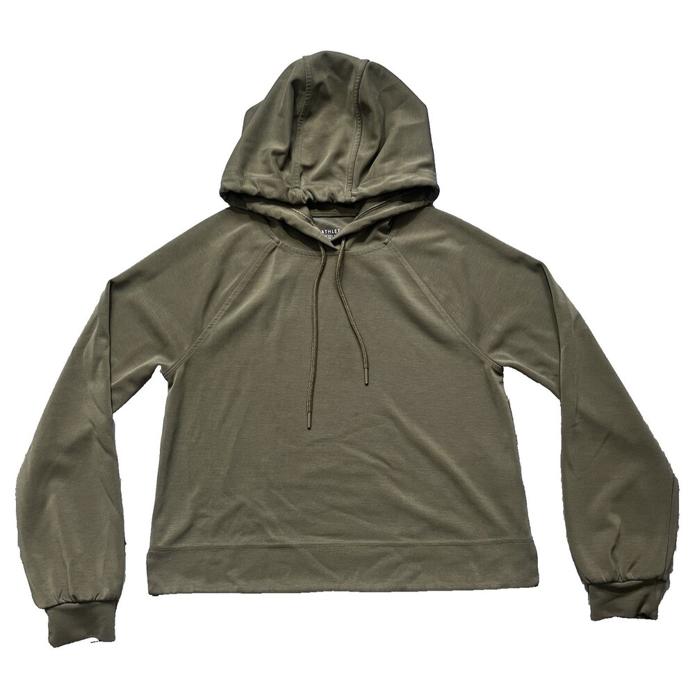 Athleta Seasoft  Hoodie Sweatshirt Women's Size XS Olive Green